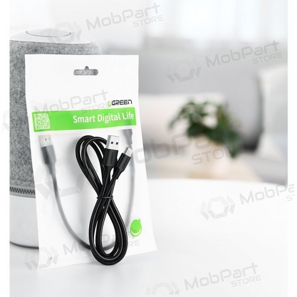 USB cabo Ugreen US287 USB to USB-C 3A 1.0m preto