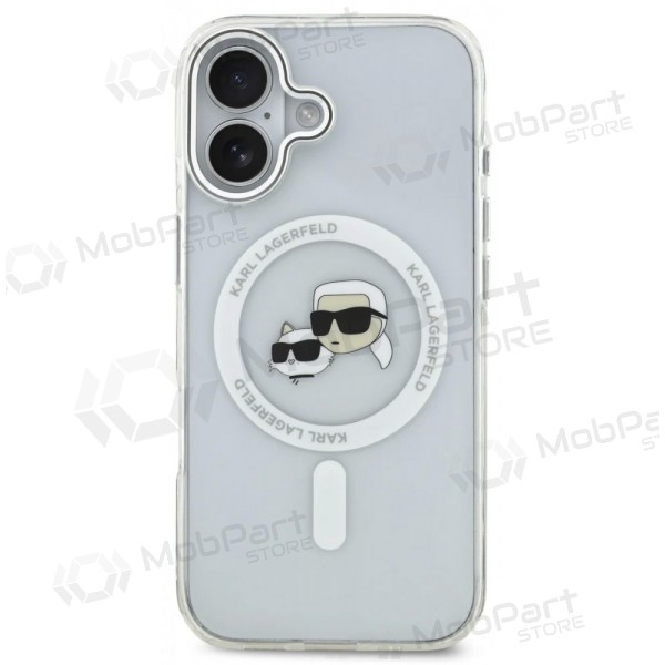 Capa para Apple iPhone 17 - Karl Lagerfeld IML K&CH Heads Metal Frame MagSafe (transparente)