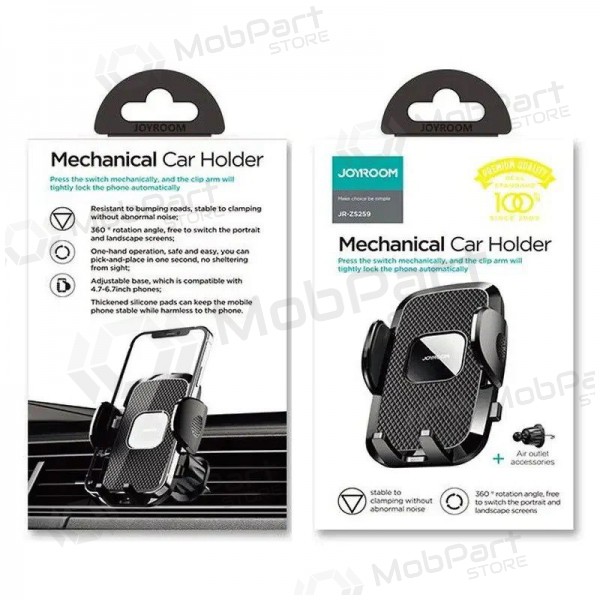 Suporte para telefone de carro Joyroom JR-ZS259 (air vent) preto