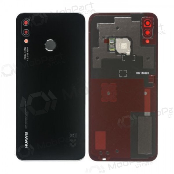 Huawei P20 Lite tampa traseira da bateria preto (Midnight Black) (service pack) (original)