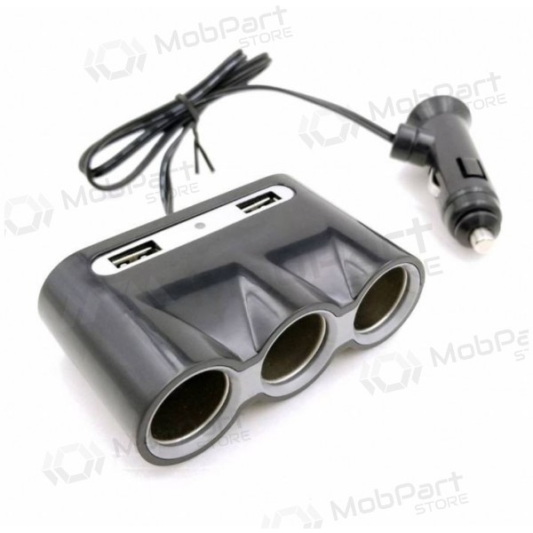 Carregador de carro OMEGA TRIPLE OUC913 (2xUSB 2.4A) (preto)