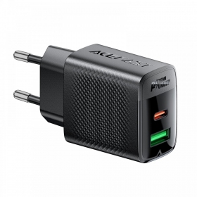 Carregador Acefast A98 30W GaN USB-C/USB-A preto