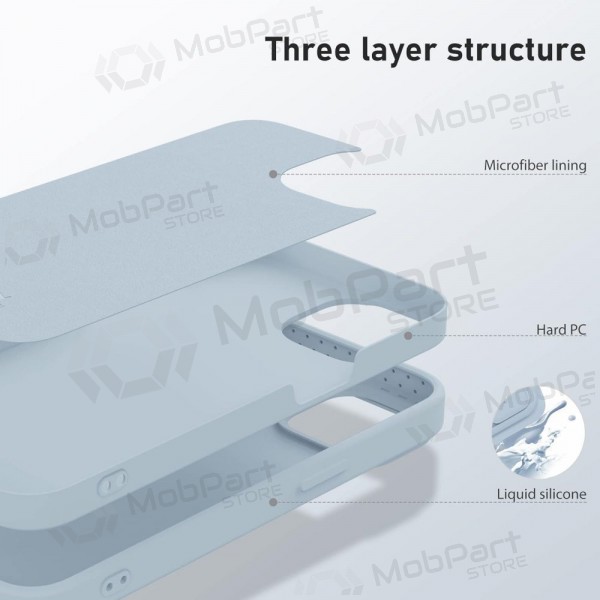 Apple iPhone 15 Pro Max capa „Nillkin Silicone“ (cinza)