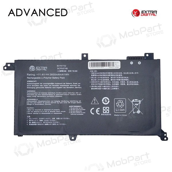 ASUS B31N1732, 3600mAh bateria do portátil, Advanced