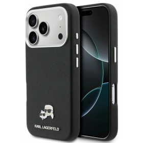 Capa para Apple iPhone 17 Pro - Karl Lagerfeld PU Karl and Choupette Heads Pins MagSafe