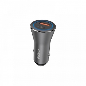 Carregador de telefone para carro Dudao R4Max 55 W USB-C + USB-A cinzento