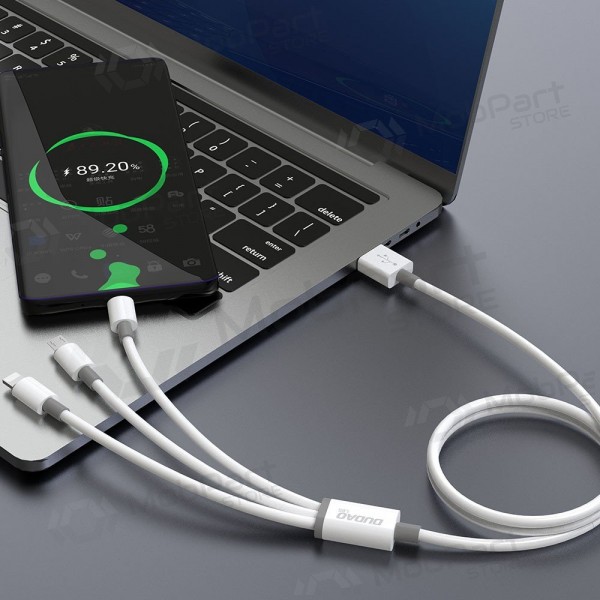 Cabo USB Dudao L8s-3in1 USB-A para USB-C / Micro USB / Lightning 1.2 m 100 W
