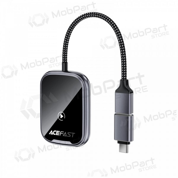 Adaptador CarPlay Acefast QC1 sem fio Android Auto preto