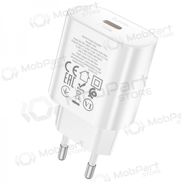 Carregador de telefone Hoco N22 25 W USB-C branco