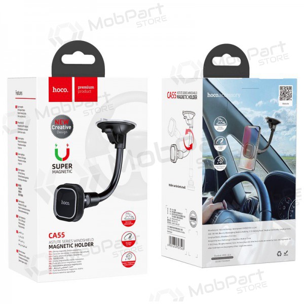Suporte para telefone de carro Hoco CA55, glass-mounted, magnetic