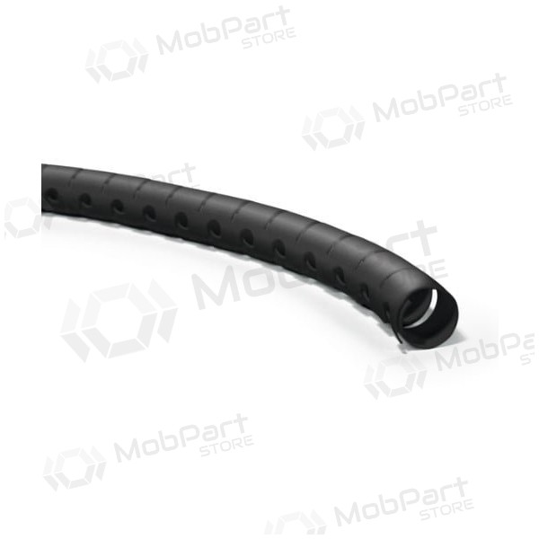 Vamzdis spiralinis kabelių apsaugai su įrankiu kabelių įvedimui D16 Hellermann Tyton HWPP16 (RITĖ 25m , preto)