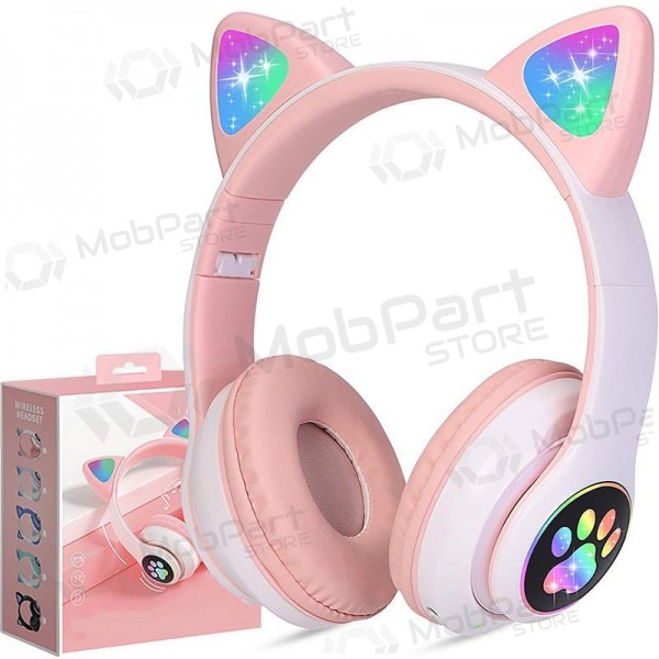 Auscultadores sem fios Cat Glow on-ear com microfone USB-C + 3,5 mm