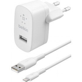 Carregador buitinis Belkin Boost Charge USB-A 12W + Lightning cabo branco
