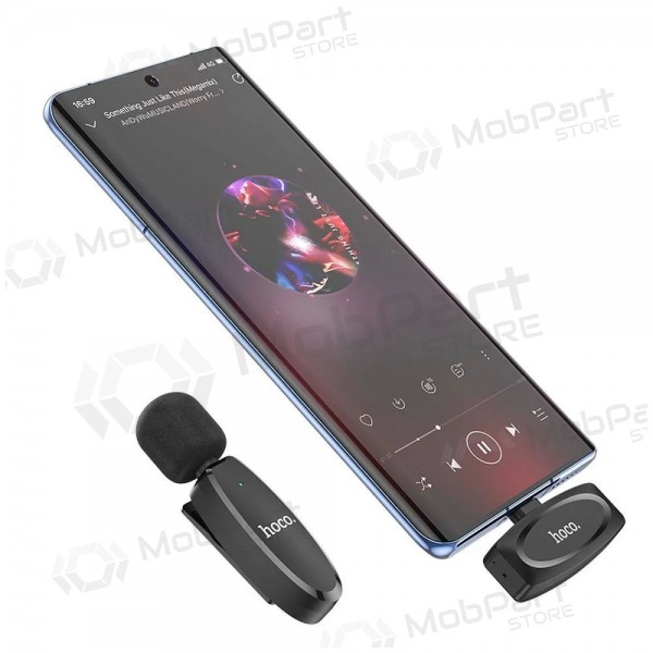 Microfone Hoco L15 Type-C preto