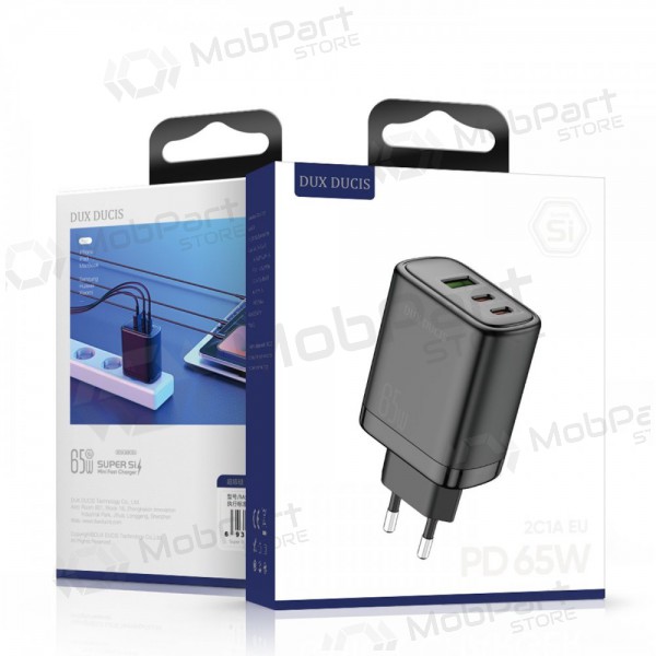 Carregador Dux Ducis C110 2xPD + Quick Charge 3.0 (preto)