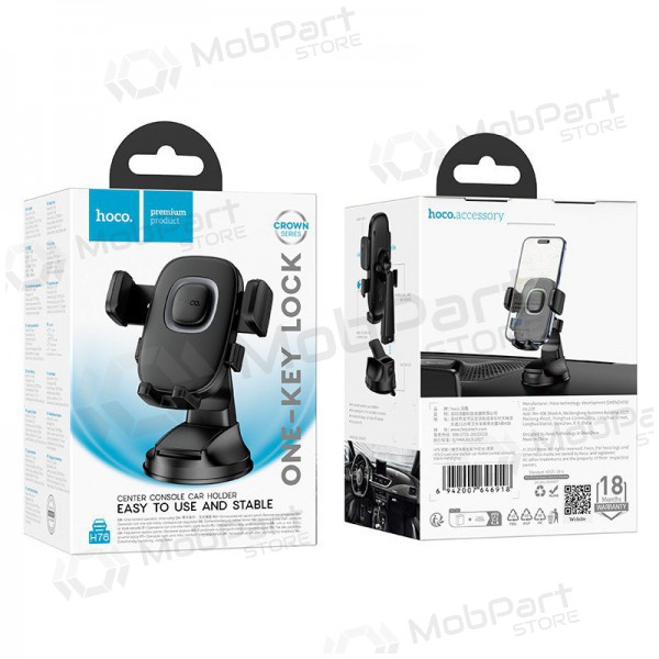 Suporte para telefone de carro Hoco H76 (dashboard) preto