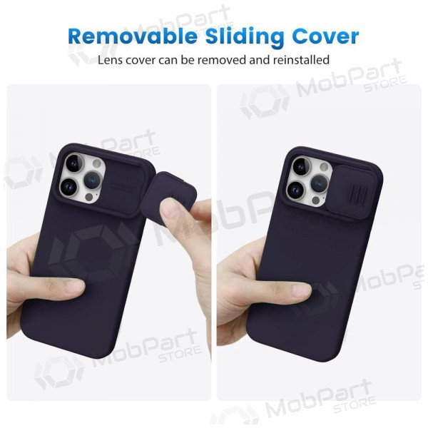 Apple iPhone 15 Pro Max capa „Nillkin Silicone“ (tamsiai roxo)