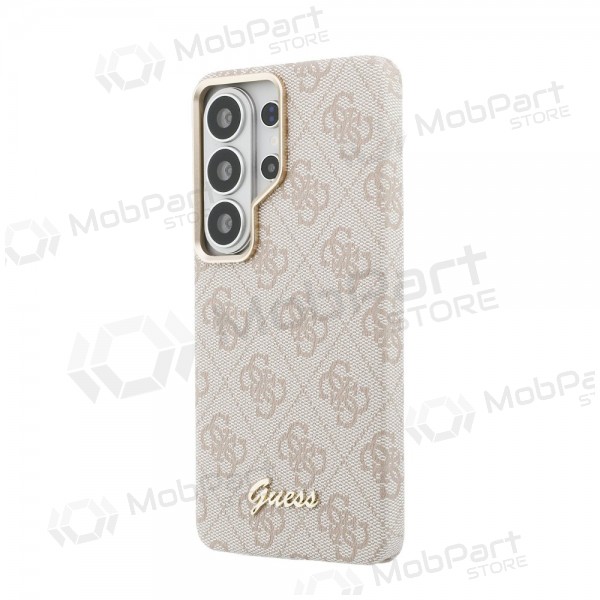 Capa Samsung Galaxy S26 Ultra - Guess PU 4G Script Metal Logo Magnetic (rosa)