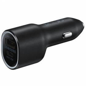 Carregador automobilinis original Samsung EP-L4020NBEGEU 1xType-C 1xUSB-A preto na embalagem 40W