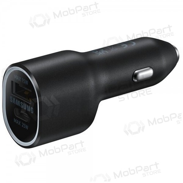 Carregador automobilinis original Samsung EP-L4020NBEGEU 1xType-C 1xUSB-A preto na embalagem 40W