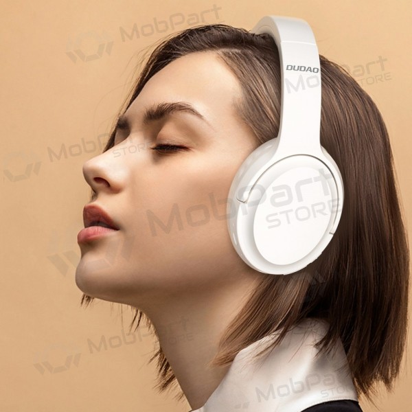 Fones de ouvido sem fio com microfone Dudao X22Pro Bluetooth USB-C brancos