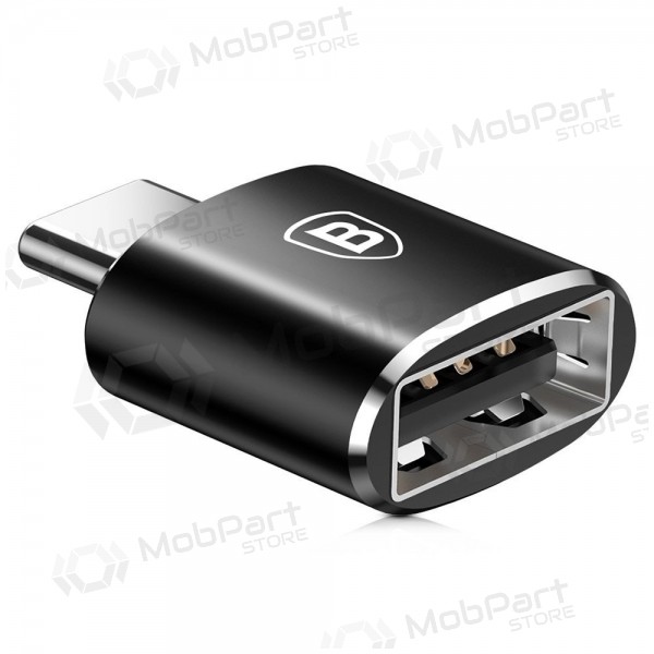 Adaptador Baseus USB-A to Type-C OTG preto CATOTG-01