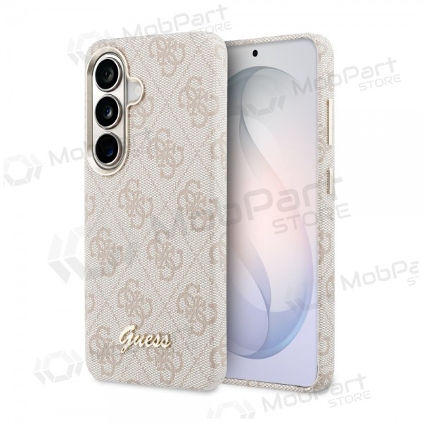 Capa Samsung Galaxy S26 - Guess PU 4G Script Metal Logo Magnetic (rosa)