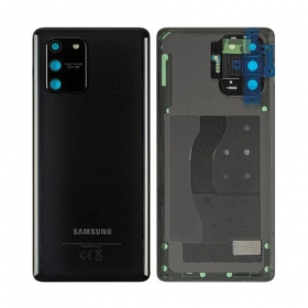 Samsung G770 Galaxy S10 Lite tampa traseira da bateria (preto) (usado grade C, original)