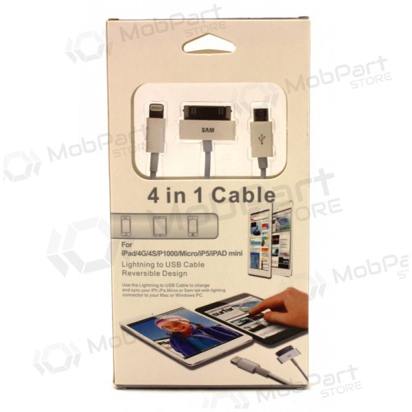 Adaptador de carregamento USB 4in1 (microUSB-TAB-5G)