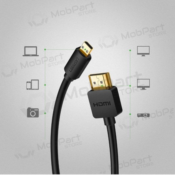 Cabo HDMI Ugreen HD127 HDMI para Micro HDMI 1.5 m 4K 60 Hz preto