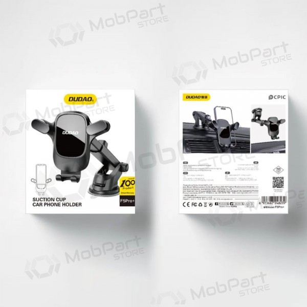 Suporte de telefone para carro Dudao F5PRO+ para painel e vidro
