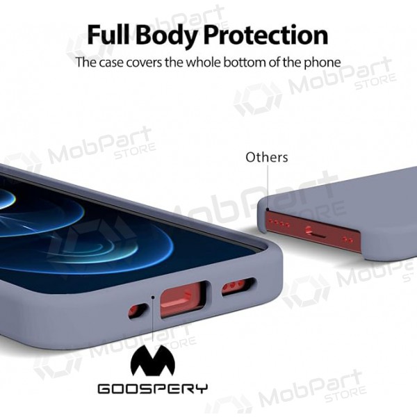 Capa para Apple iPhone 12 Pro Max Mercury - Silicone Case (cinzento lavanda)