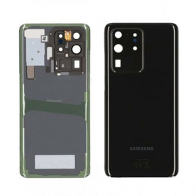 Samsung G988 Galaxy S20 Ultra tampa traseira da bateria preto (Cosmic Black) (usado grade A, original)