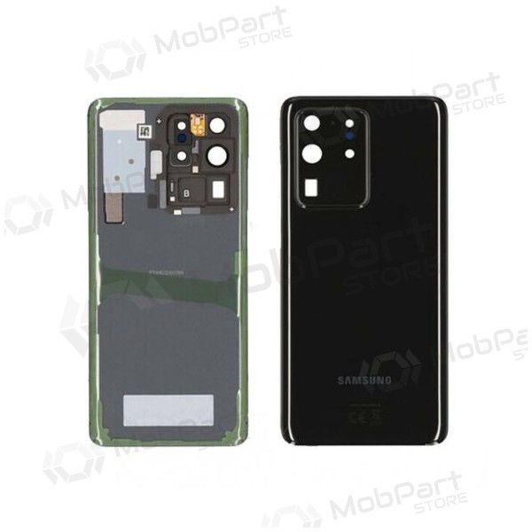 Samsung G988 Galaxy S20 Ultra tampa traseira da bateria preto (Cosmic Black) (usado grade A, original)