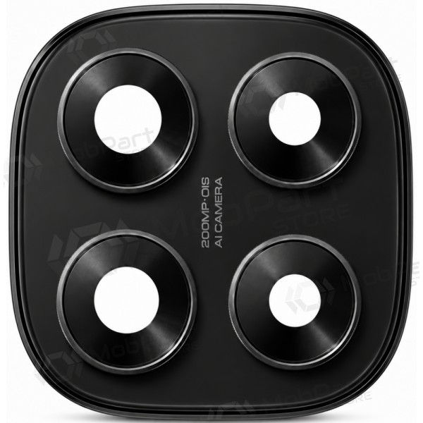 Vidro da câmera com moldura para Xiaomi Redmi Note 14 Pro 5G (preto)