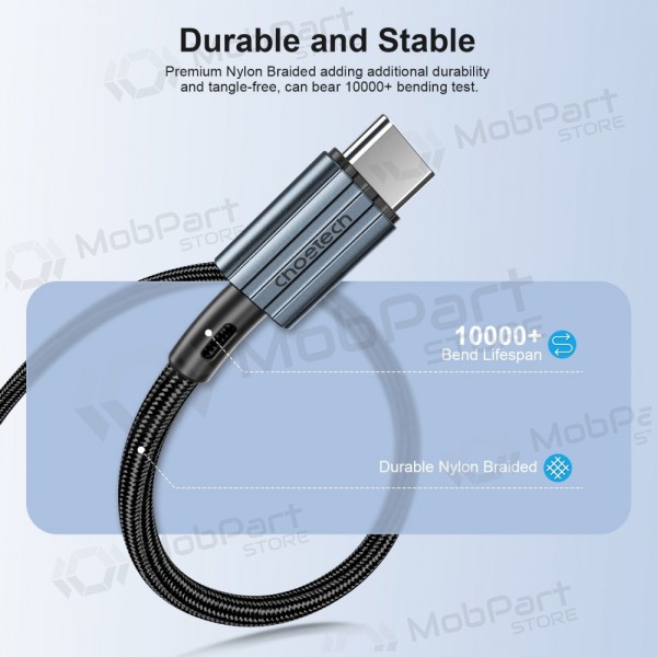 USB cabo Choetech XCC-1015 USB-C to USB-C PD60W 2.0m preto