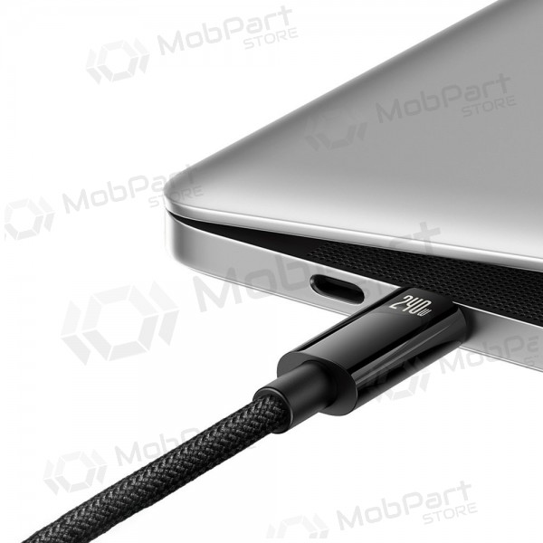 Cabo USB-C Baseus Tungsten CAWJ040001 USB-C para USB-C 1 m 240 W preto