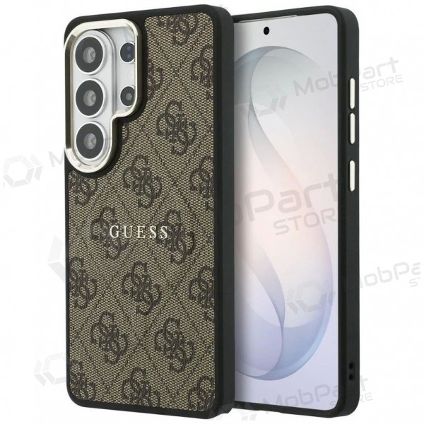 Capa Samsung Galaxy S26 Ultra - Guess PU Leather 4G Gold Frame Magnetic (castanho)