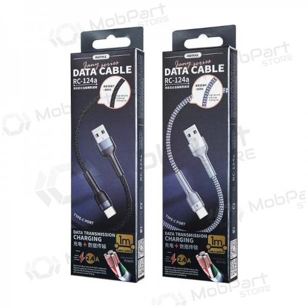 USB cabo Remax RC-124i USB-A to Lightning 1.0m preto