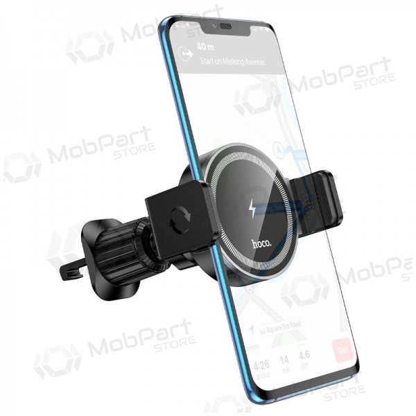 Suporte de telefone para carro com carregamento sem fio Hoco HW35 MagSafe 15 W para as grelhas de ventilação.