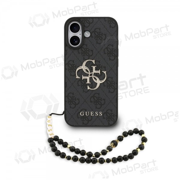 Capa para Apple iPhone 17 - Guess PU 4G Metal Logo Strap (preto)
