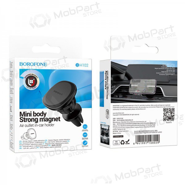 Suporte para telefone de carro Borofone BH102 (air vent) preto
