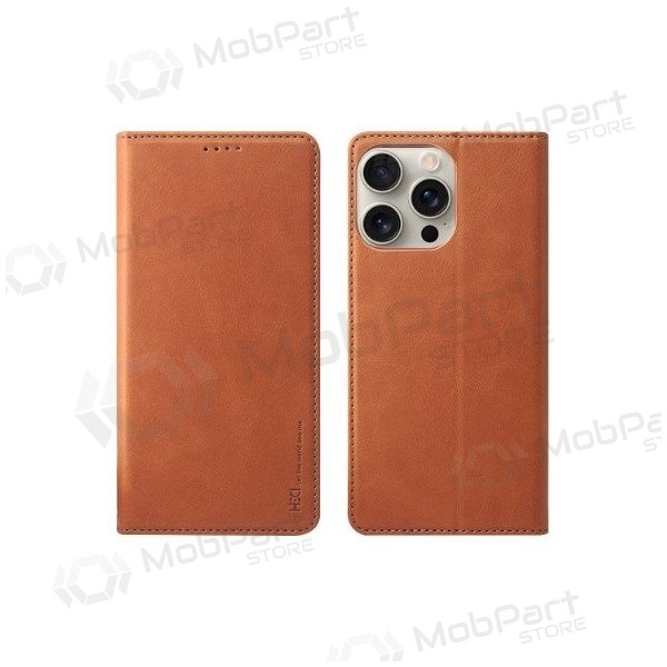 Samsung Galaxy A57 capa - HDD Magnetic Wallet Case (marrom)