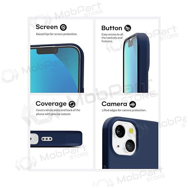 Capa para Apple iPhone 14 - Mercury Soft Feeling (azul escuro)