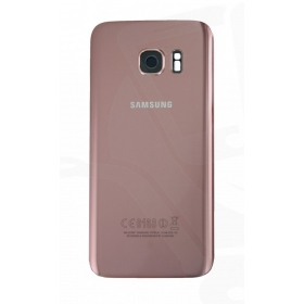 Samsung G930F Galaxy S7 tampa traseira da bateria rosa (rose pink) (usado grade A, original)