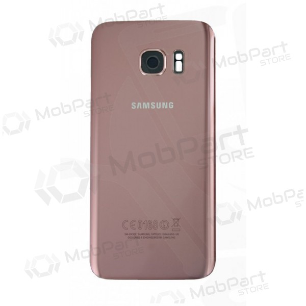 Samsung G930F Galaxy S7 tampa traseira da bateria rosa (rose pink) (usado grade A, original)