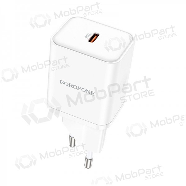 Carregador buitinis Borofone BN6 Type-C PD+QC3.0 20W, branco