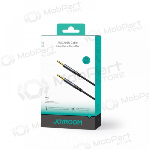 Audio cabo Joyroom SY-A08 3,5mm to 3,5mm 1.2m preto