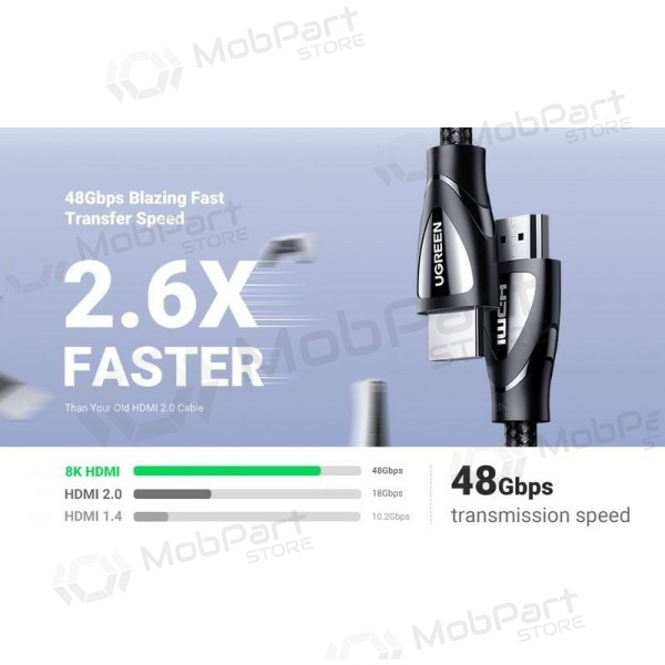 Cabo HDMI Ugreen HD140 HDMI 2.1 2 m preto