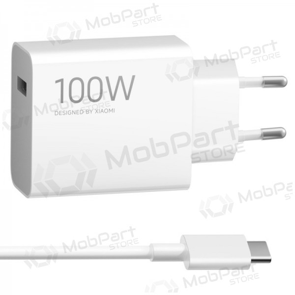 Carregador de telefone Xiaomi Charging Combo BHR095VEU 100 W USB-A com cabo USB-C branco